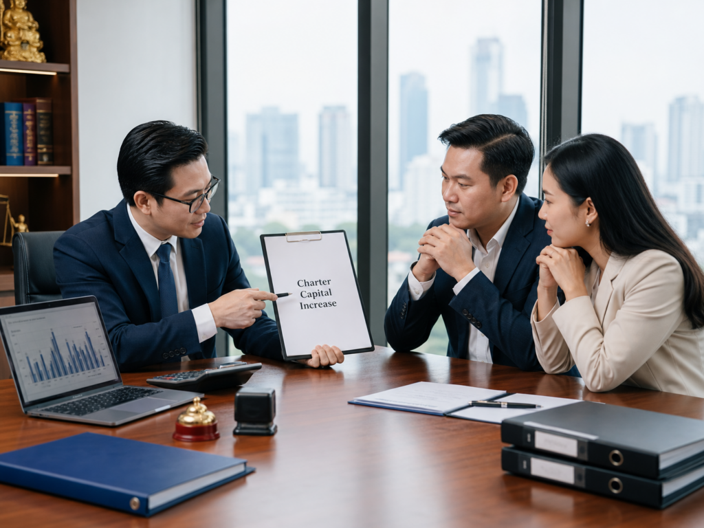 tăng vốn điều lệ công ty