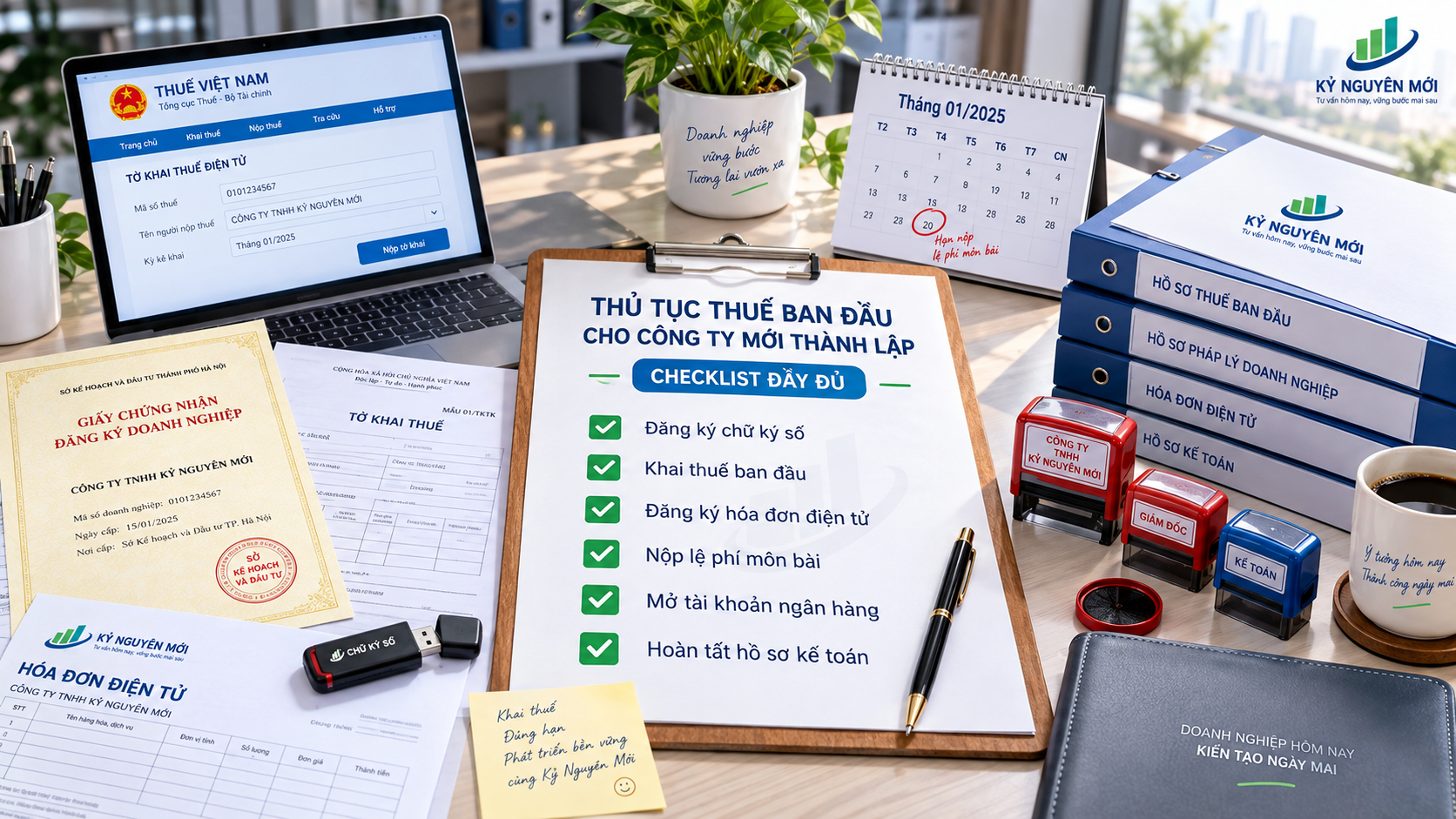 Hồ sơ khai thuế ban đầu cho công ty mới gồm những gì