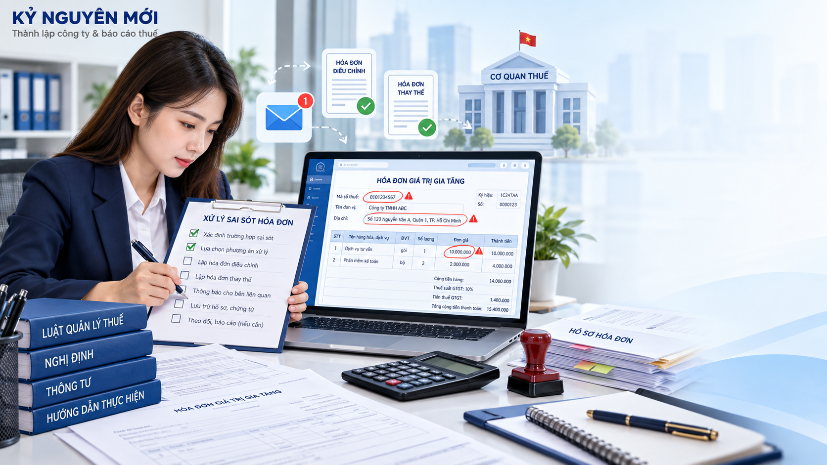 xử lý hóa đơn điện tử sai sót